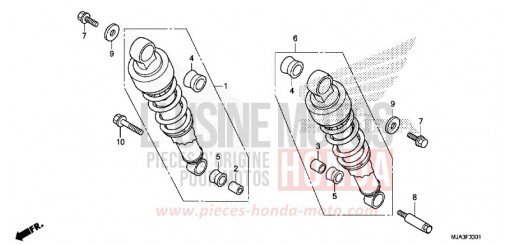 REAR CUSHION (VT750C2S) VT750C2SD de 2013